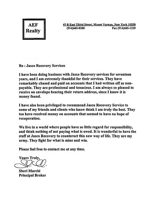 Testimonial 4 - AEF
									Realty